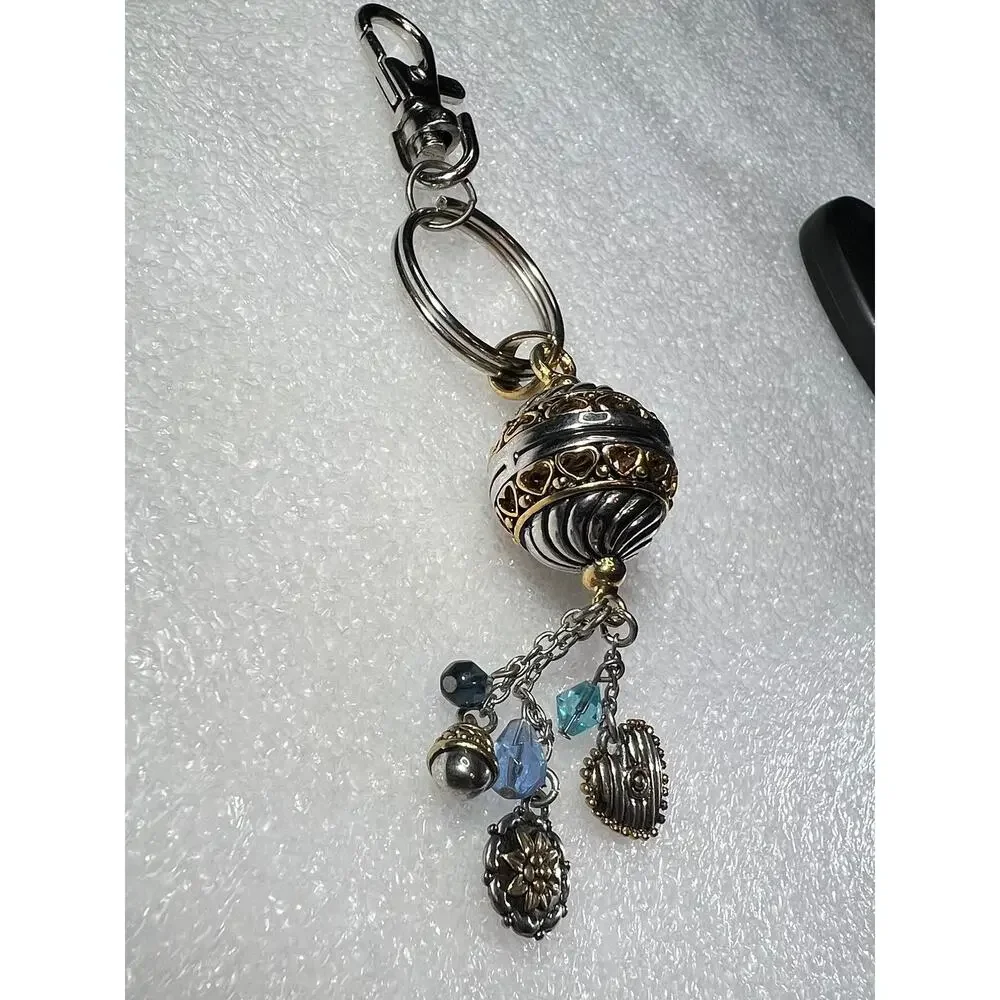 Retro Beaded Ball Hearts Keychain Bag Clip Jeans Clip Accessory NEW